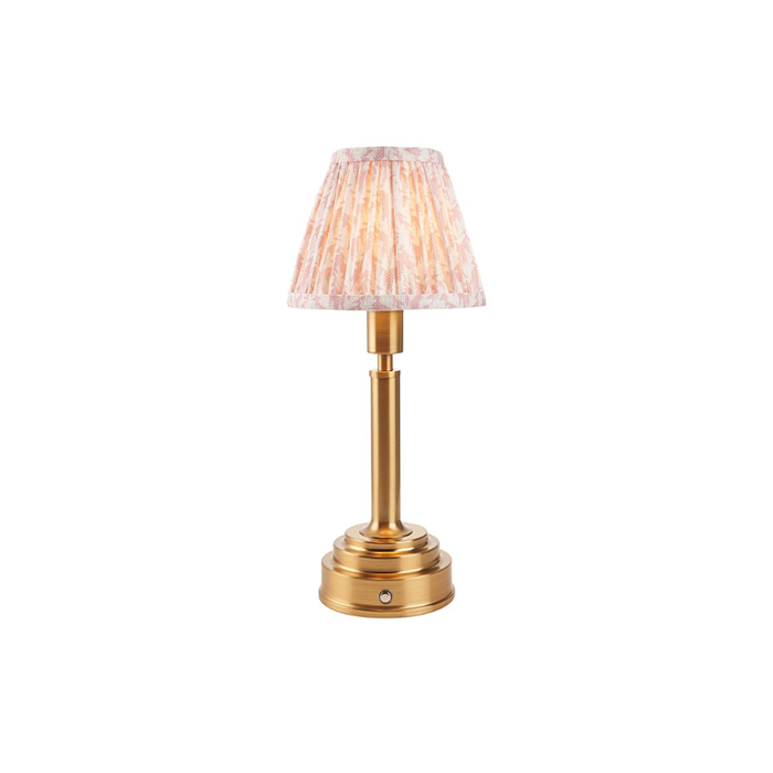 Endon  Lighting Upton Rechargeable & Peachy Leaf 16cm Table Lamp