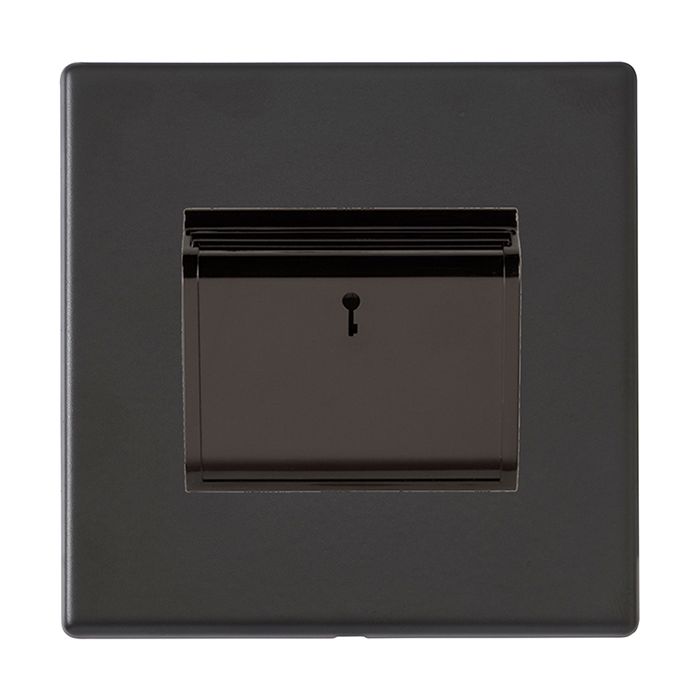 Hamilton Hartland CFX Matt Black Hotel Key Card Switch Black Trim and Matt Black Insert
