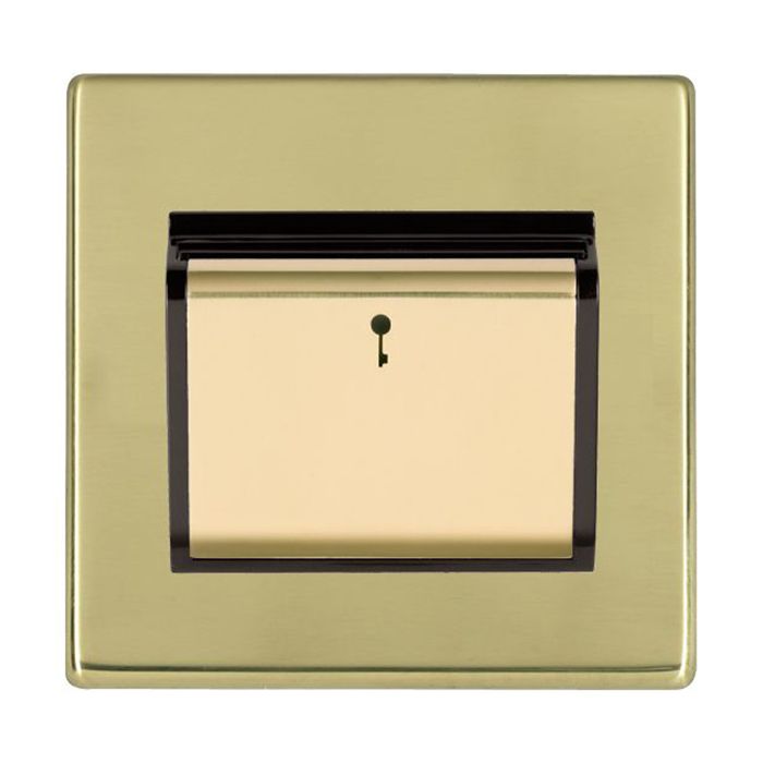Hamilton Hartland CFX Polished Brass Hotel Key Card Switch Black Trim and Polished Brass Insert