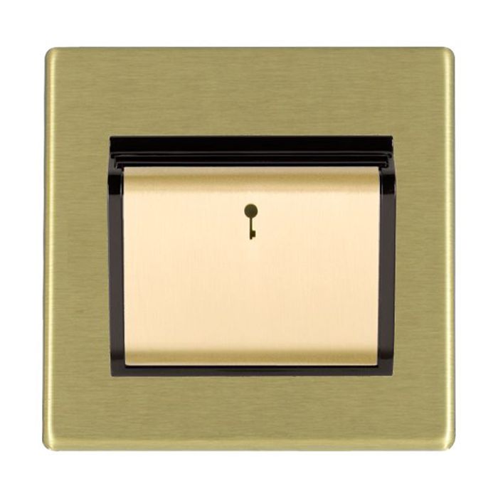 Hamilton Hartland CFX Satin Brass Hotel Key Card Switch Black Trim and Satin Brass Insert