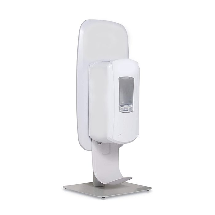 Hand Sanitiser Dispenser Wall Mount Battery Base Refillable Capability 1000ml C/W Counter Stand