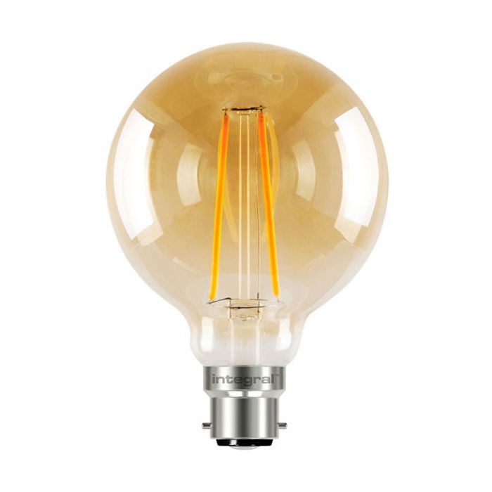 Integral Sunset Vintage Globe 95mm 2.5W 250577 (40W) 1800K 170lm B22 Non-Dimmable Lamp