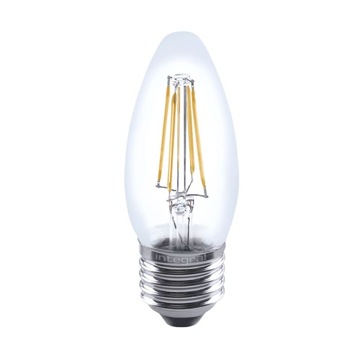 Integral Candle Full Glass Omni-Lamp 4.5W 712482 (40W) 2700K 470lm E27 Dimmable 330 deg Beam Angle