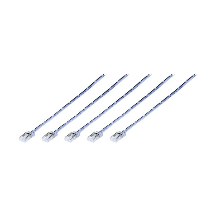 Integral Connector to 150mm Wire for 8mm Single Colour LED COB Strip 5PACK
