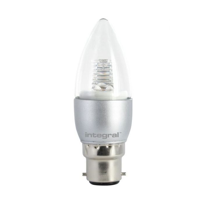 Integral LED 4.5W Candle BC (B22) 3000K Clear Finish