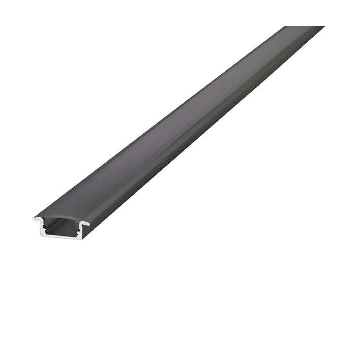 Integral Recessed Black LED Profile 23.2x7.9x1000mm Frosted Diffuser