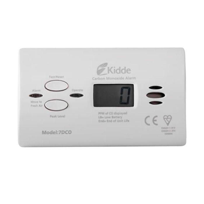 Kidde 7DCO Digital Display Carbon Monoxide Alarm 10 Yr Warranty 