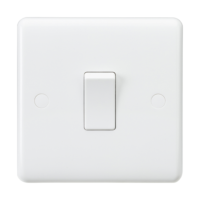 Knightsbridge 1 Gang Double-Pole Curved Edge Switch