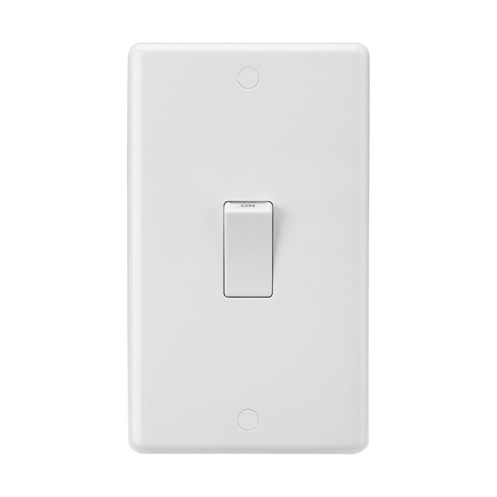 Knightsbridge 45A DP Switch with White Rocker & 2G