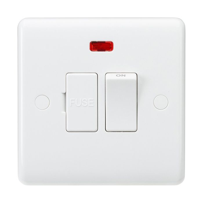 Knightsbridge 45A DP Switch with Neon & White Rocker & 1G