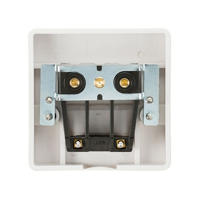 ML Knightsbridge SN8340 (10 PACK) Square Edge White Plastic Cooker Connection Unit Plate 45A

