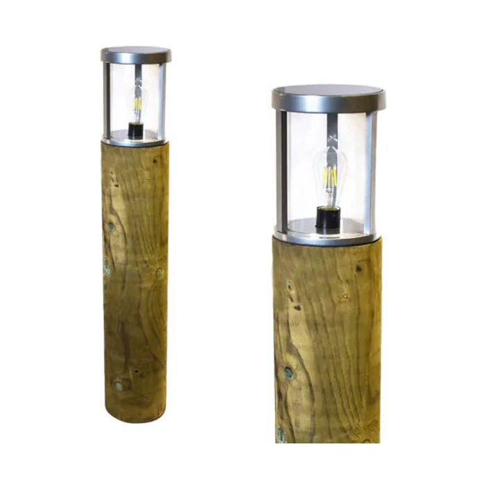 Lumena 800mm Radiata Edisol Pro-Solar Timber Path Light Silver (6000K) Daylight