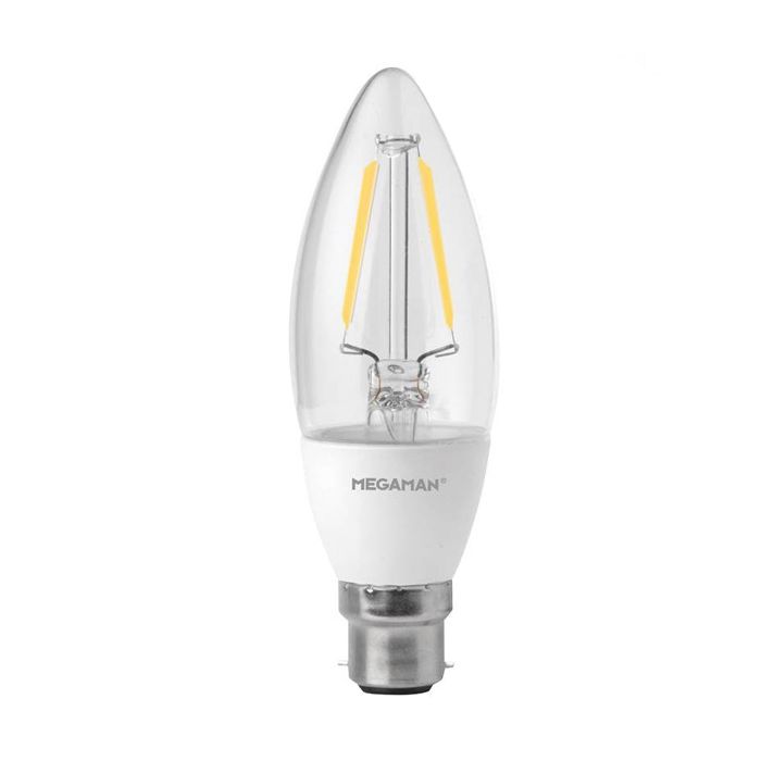 Megaman LED 3.2W Filament Candle BC (B22) Dimmable (143764)