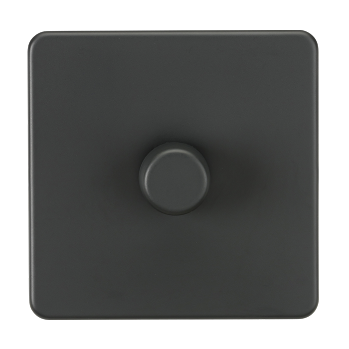 ML Accessories Screwless Anthracite 1 Gang 2-Way 10-200W (5-150W LED) Intelligent Dimmer