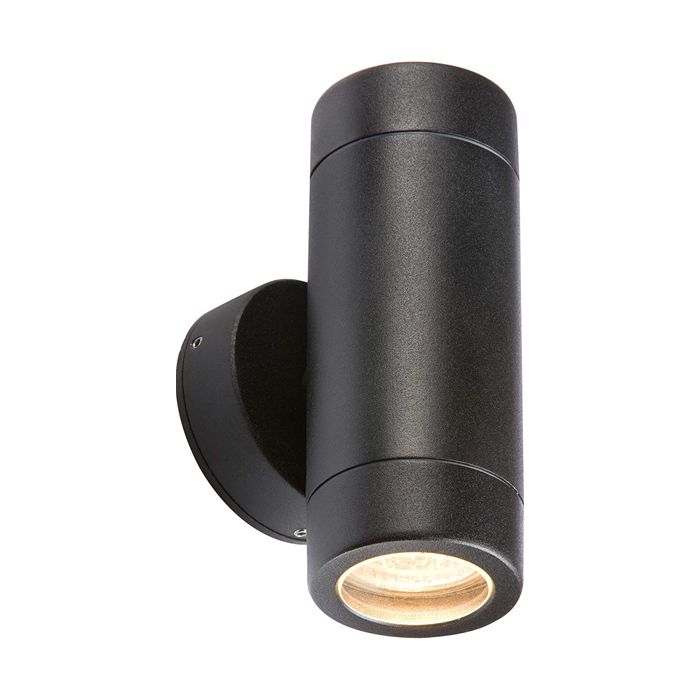 MLA Knightsbridge IP65 Black Up and Down Wall Light GU10 35W