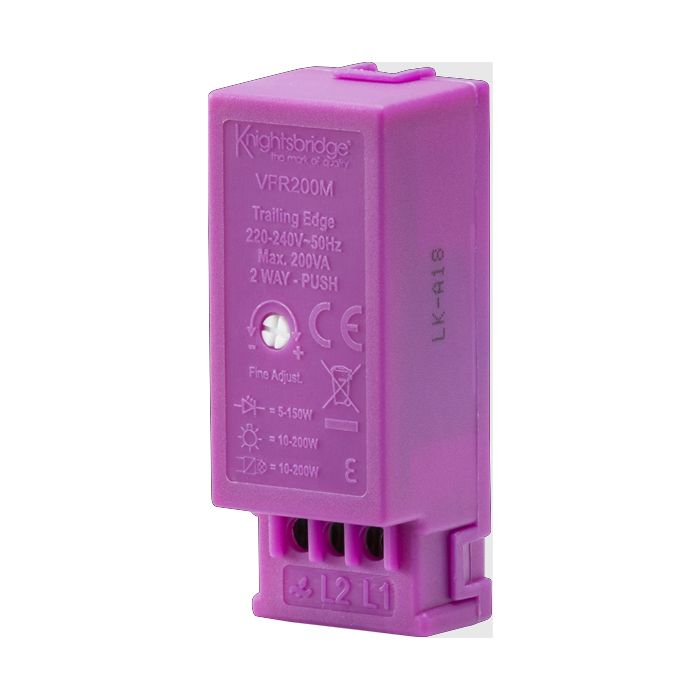 MLA Knightsbridge VFR200M 2 Way Trailing Edge LED Dimmer Module 10-200W 230V