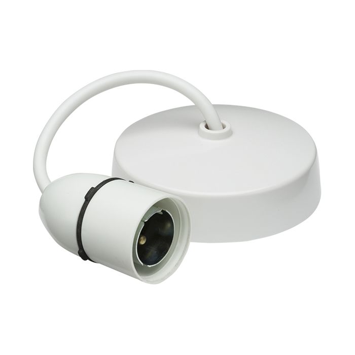 MLA Knightsbridge 6 Inch T2 BC/B22 White Pendant Set