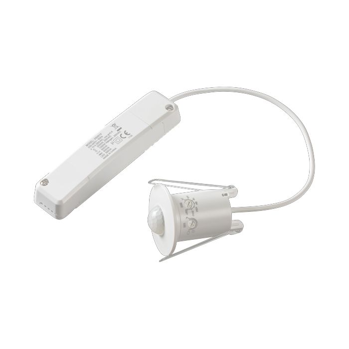 MLA Knightsbridge OS0019 White Recess Mounted Mini PIR Sensor with Power Module 360deg 8m