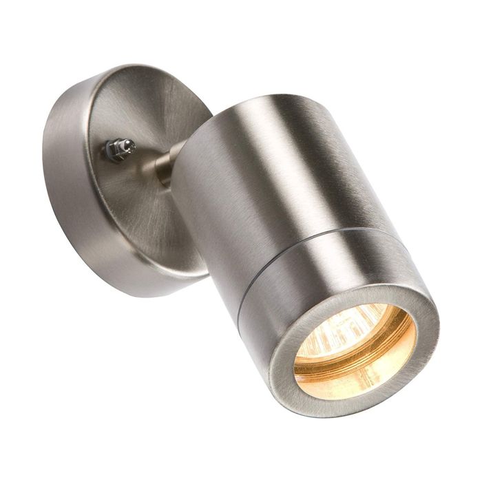 MLA Knightsbridge WALL3L Stainless Steel Lightweight Adjustable Single GU10 Light Fitting IP65 35W