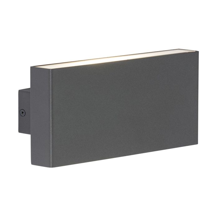 MLA Knightsbridge WSM16A Anthracite Rectangular Up/Down Twin LED Wall Light IP54 3500K 2x 8W