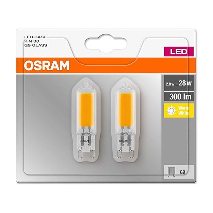 Osram LED G9 2.8W-28W 2700K Non-Dim 2Pack