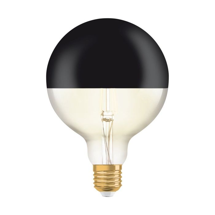 Osram LED Vintage 1906  7W E27 Globe 827 Mirror Black