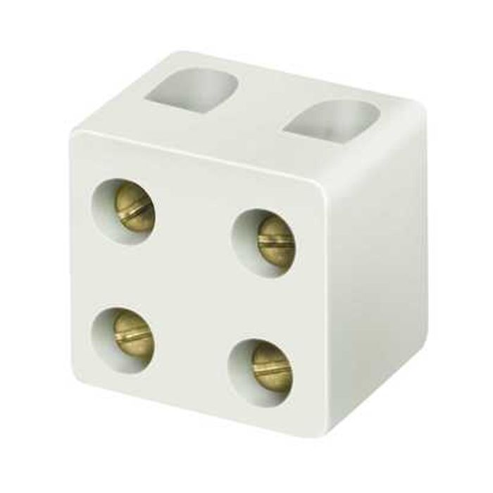 PC52 5a 2 Pole Porcelain Connector