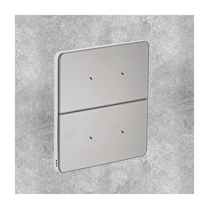 Philips Antumbra 4 Button Interface Silver Fascia & White Rim Custom Labels 