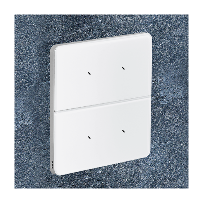 Philips Antumbra 4 Button Interface White Fascia & Aluminium Rim Custom Labels