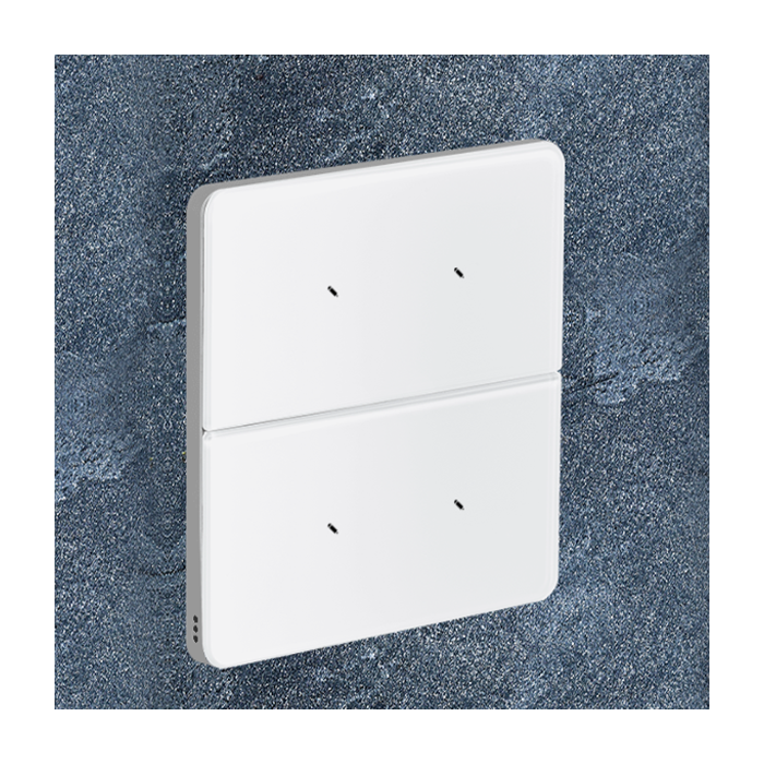 Philips Antumbra 4 Button Interface White Fascia & Chrome Rim Custom Labels