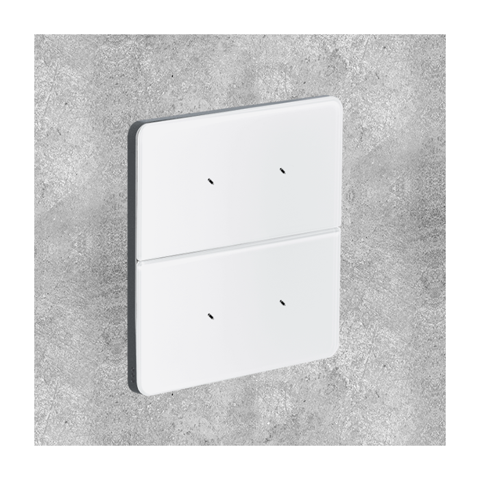 Philips Antumbra 4 Button Interface White Fascia & Magnesium Rim Custom Labels