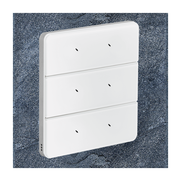 Philips Antumbra 6 Button Interface White Fascia & Aluminium Rim Custom Labels