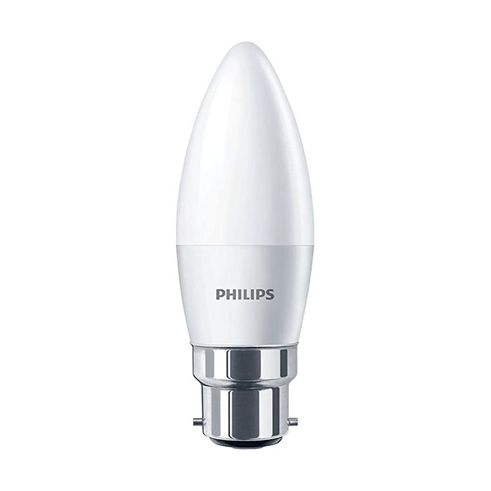 Philips LED B22 Bayonet Cap Candle Light Bulb, Frosted, 4 W (25 W) - Warm White