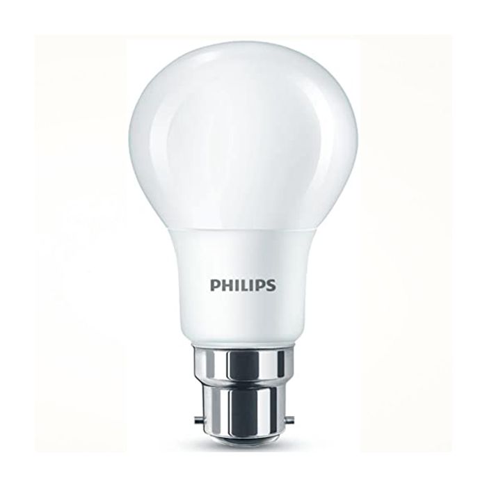 Philips LED B22 Bayonet Cap Light Bulbs, Frosted, 8W-60W - Warm White, 6 Pack