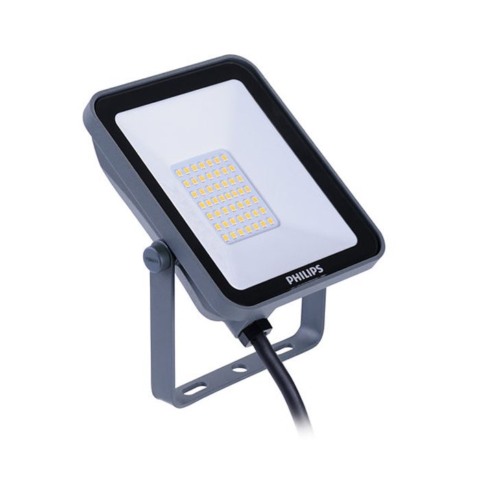 Philips Ledinaire 20w Mini LED IP65 Floodlight Wide Beam with MW Sensor, Photocell & Remote Control Cool White