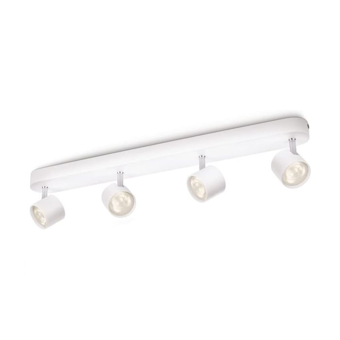 Philips MyLiving 562443116 Star 4 Bar Spotlight Ceiling Light (Integrated 4 x 3 W LED Bulb) - White