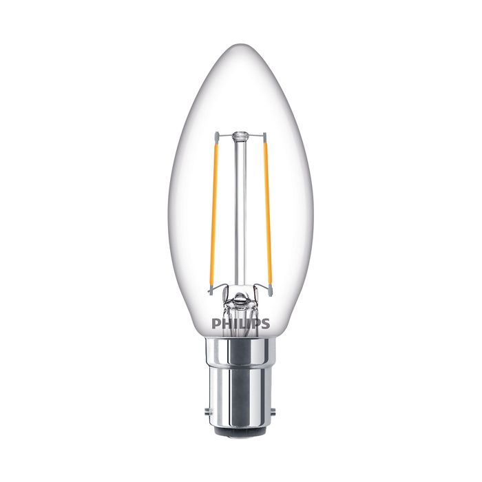 Philips Signify CLA LEDCandle ND 2-25W B35 B15 827 CL