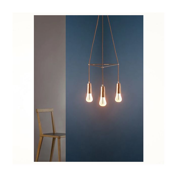 Plumen 3 Way Drop Cap Chandelier  Copper