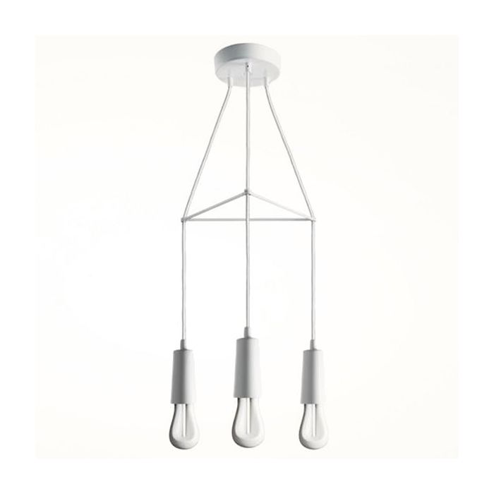 Plumen 4 Way Drop Cap Chandelier  White
