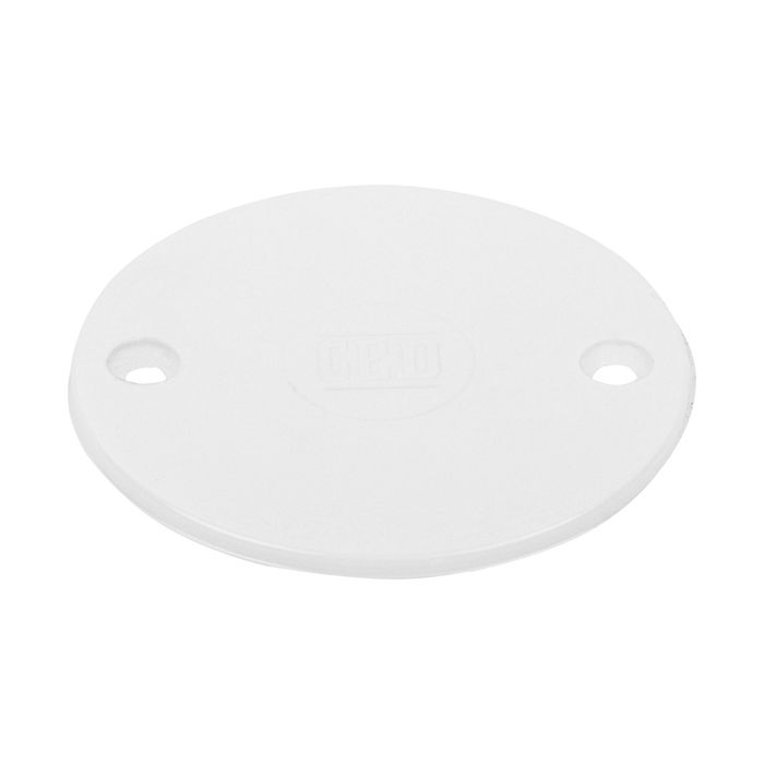 PVC Conduit 66mm Circular Box Lid - White
