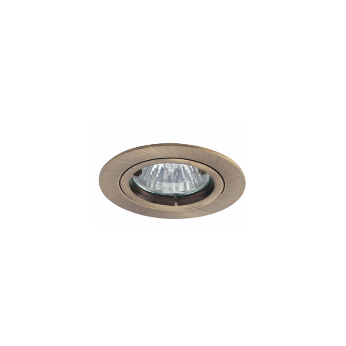 Ansell Twistlock GU10 50W Die-Cast Downlight Antique Brass