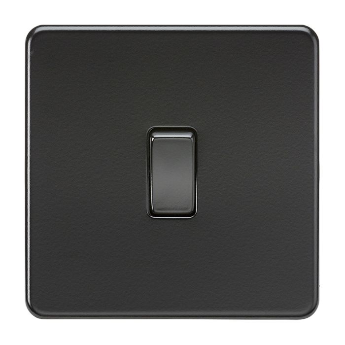 MLA Screwless 10AX Intermediate Switch - Matt Black