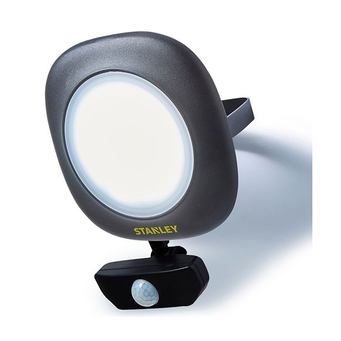 Stanley 10W Round LED Floodlight Black with PIR
