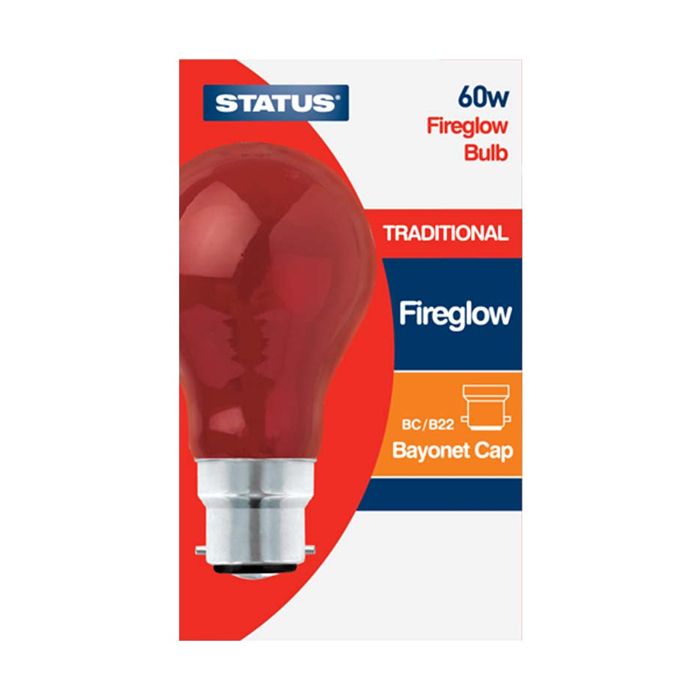 Status 60W BC Fireglow GLS