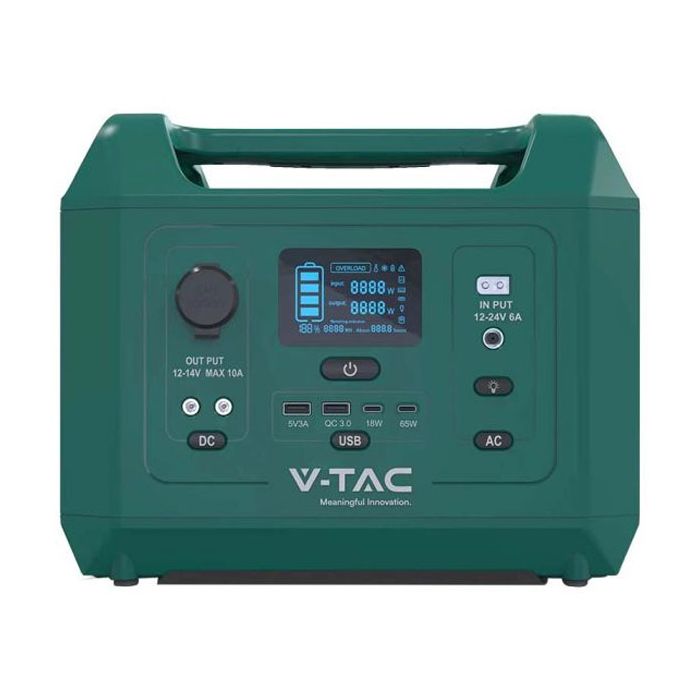 V-TAC 600W Portable Power Station 26.2Ah/21.6V with UK plug