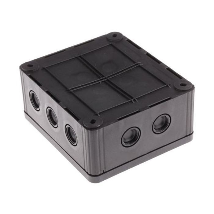 WISKA Combi Junction Box Black IP67, 160mm x 140mm x 81mm