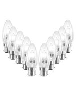 40W BC Clear Candle 35mm Pack of 10