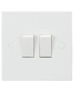 ML Knightsbridge SN3000 (10 PACK) Square Edge 2 Gang Switch 10A