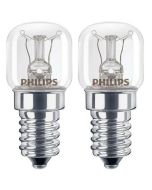 Philips 25w SES E14 T22 300* Oven Lamp 03871550 - 2 PACK