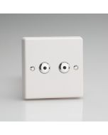Varilight V-PRO JQI252 2 Gang 1-Way IR Remote/ Touch Master LED Dimmer (2 x 0-100W)